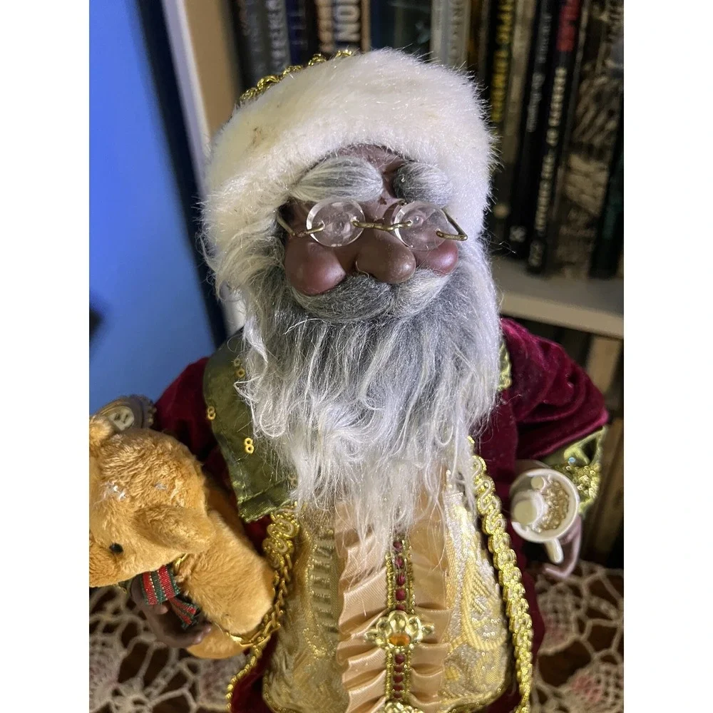 Christmas Collectible Santa Black African American‎ Santa Figure 16
